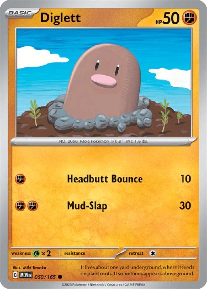 A Diglett pops up from underground