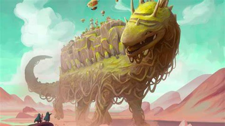 A giant creature stands above a small crow in Death&rsquo;s Door