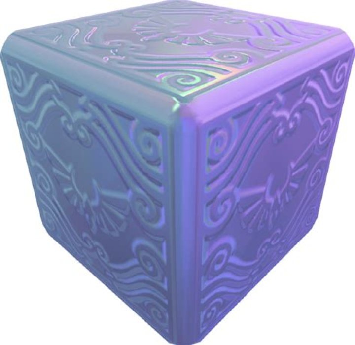 A Goddess Cube in a grassy area in The Legend of Zelda: Skyward Sword HD