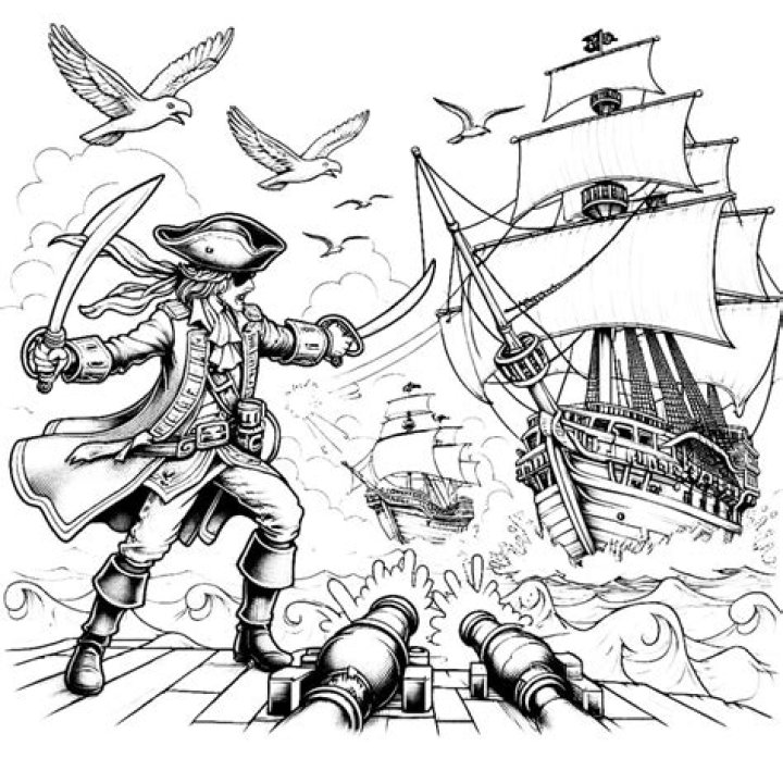 A pirate wards off an attacking Kraken in Sea of Thieves.