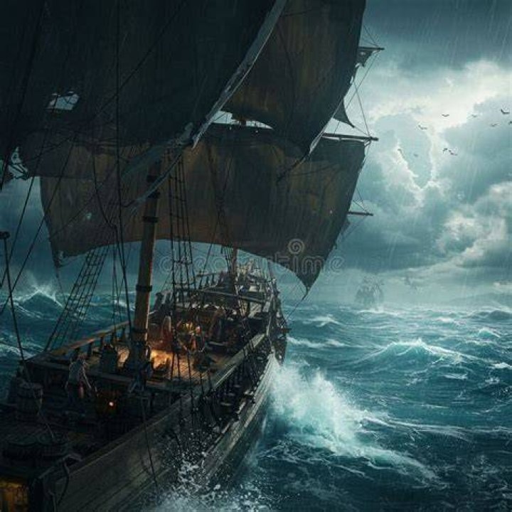 A ship navigates through Thieves&rsquo; Haven in Sea of Thieves
