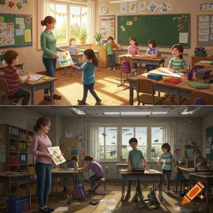 A split image shows the map of a looking glass location on the left and a character standing in a blue room on the right in Genshin Impact.