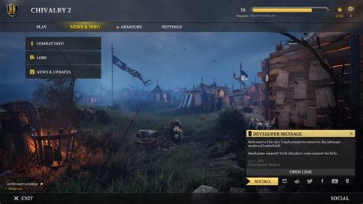 A tutorial screen in Chivalry 2
