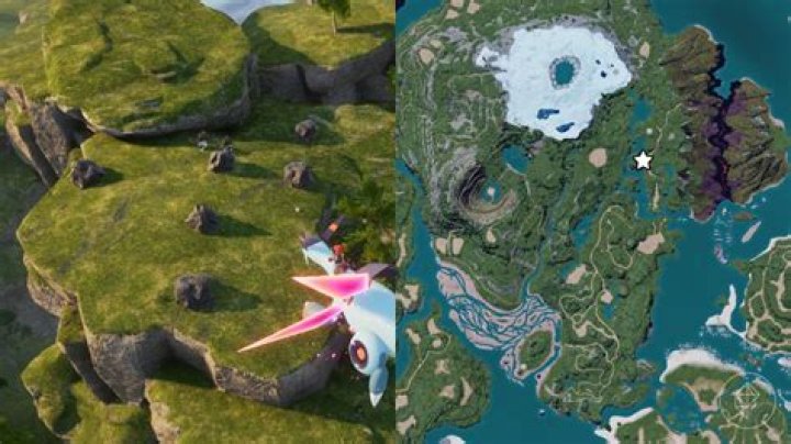 Another coal mining location marked on the map of Palworld with a star.