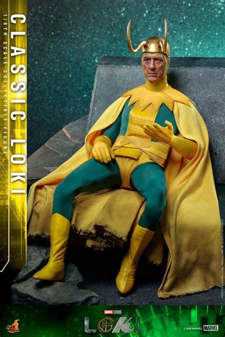 Classic Loki (Richard E. Grant), Boastful Loki (DeObia Oparei), and Loki (Tom Hiddleston) in Marvel Studios&rsquo; Loki.