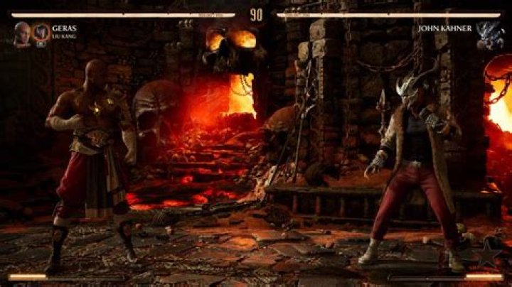 Geras faces John Kahner in a screenshot from Mortal Kombat 1