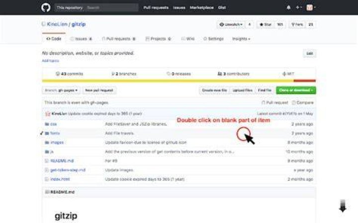 gitzip for Github screenshot