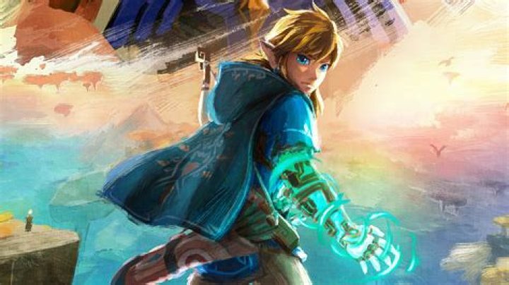 Link from The Legend of Zelda: Skyward Sword HD is attached to a wall