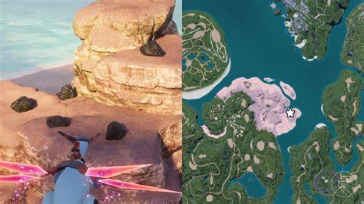 One location to mine five coal nodes marked on the map of Palworld with a star.