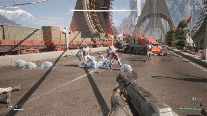 Screenshots for Atomic Heart show a terminal on a tower and a gold chest in a testing ground dungeon.