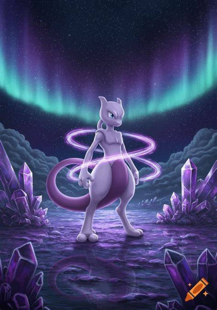 Shiny Mewtwo stands with its normal version in Pok&eacute;mon Go