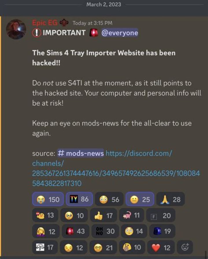 sims warning on the auto-aging bug