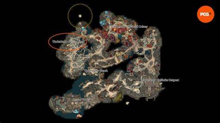 Sussur Tree Bark location in the underdark in Baldur&rsquo;s Gate 3.