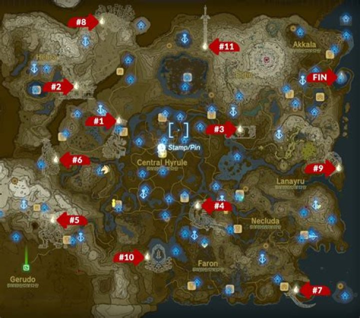 Where to find the 11 Artifacts