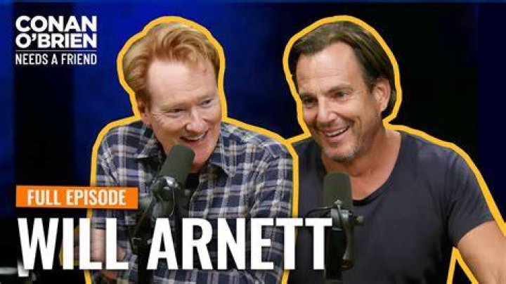 Will Arnett looking at Conan O&rsquo;Brien kneeling down and speaking to a coroner at the crime scene in the opening episode of Murderville